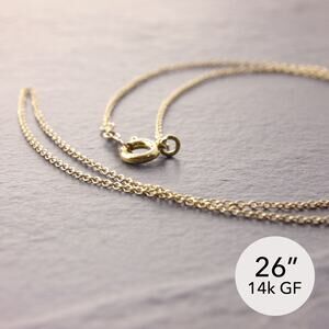 26" Dainty Chain Necklace, gold delicate chain, gold necklace (385-1gd-sp)